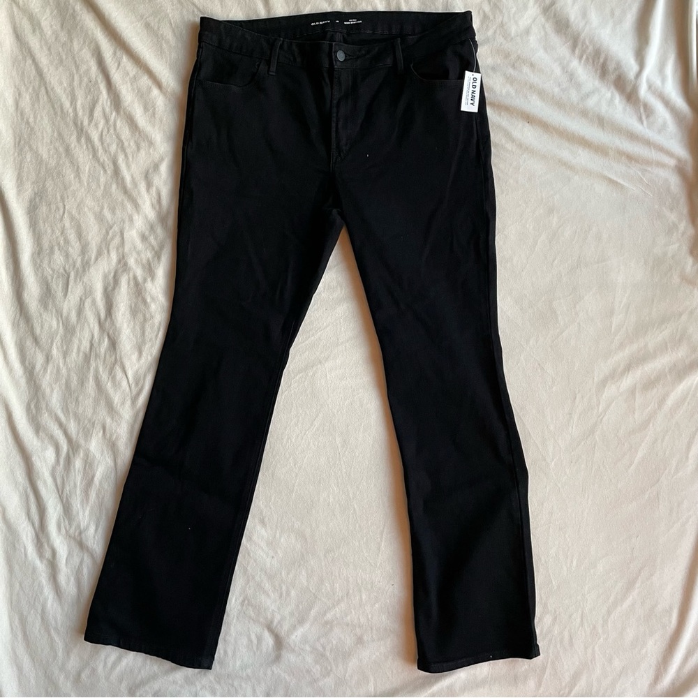 Old Navy Black Mid Rise Wow Bootcut Jeans